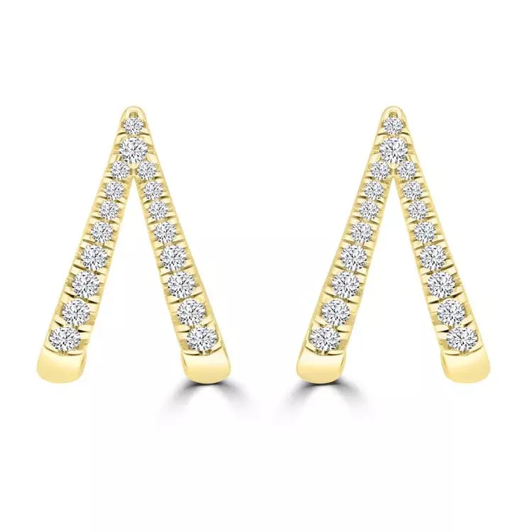 0.20ct HI I1 Diamond Earrings in 9K Yellow Gold