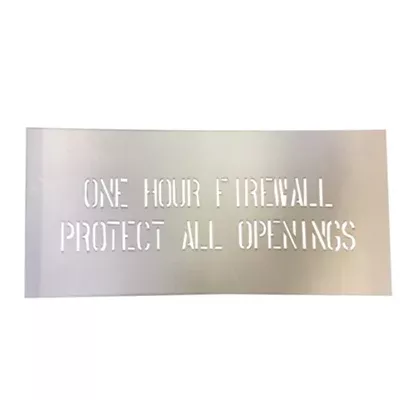 1 HOUR FIRE WALL STENCIL, one hour fire wall stencil,2″ ONE HOUR FIRE WALL STENCIL