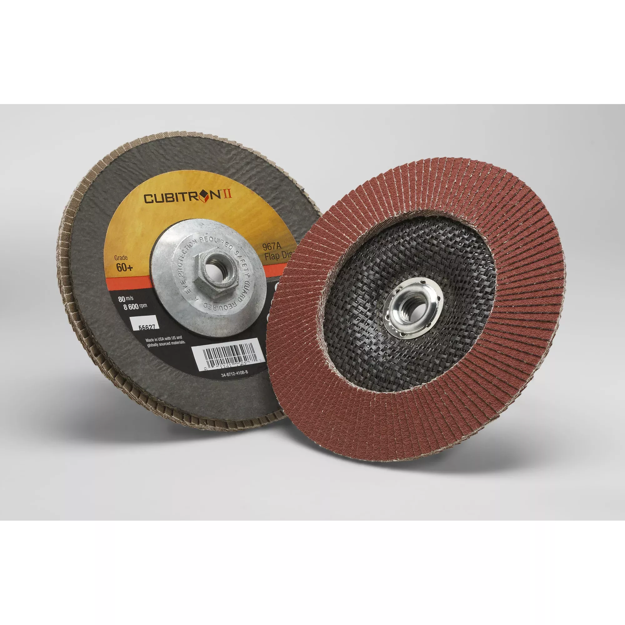 3M Cubitron II Flap Disc 967A, 60+, T29 Quick Change, 7 in x 5/8"-11