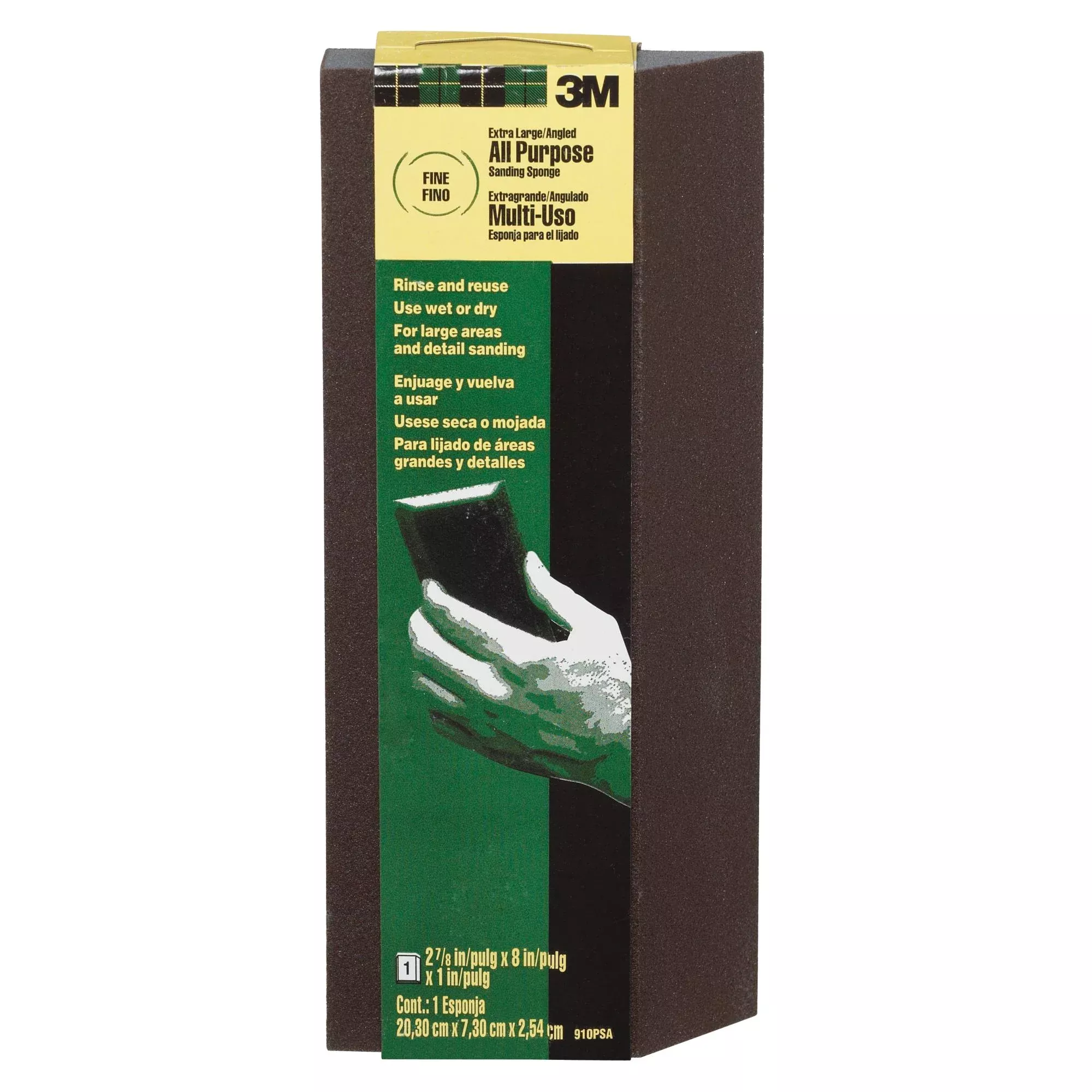 3M Extra-Large Single Angle All Purpose Sanding Sponge Fine grit,910PSA-MASS