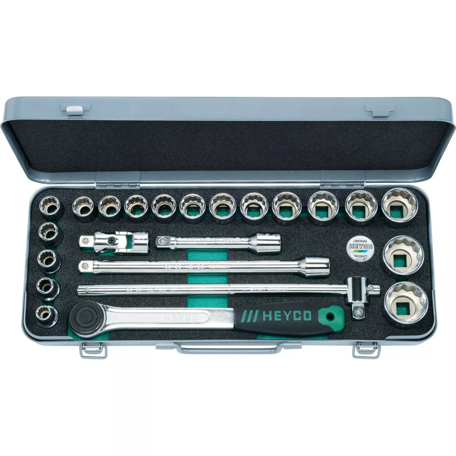Heyco 00073330083 Metric Socket Set, 1/2 Inch, 23 pcs