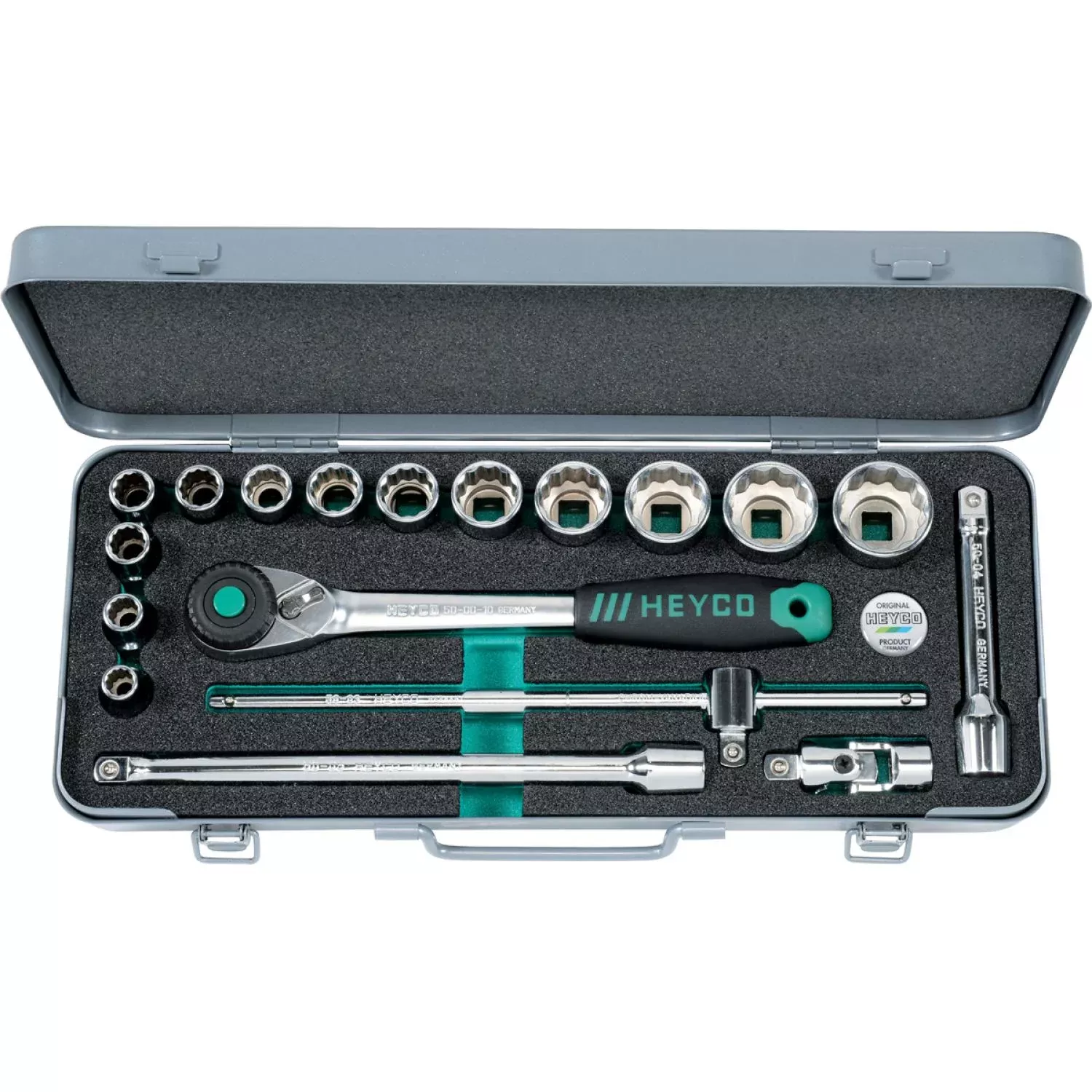 Heyco 00078301083 Metric Socket Set, 1/2 Inch, 18 Pcs