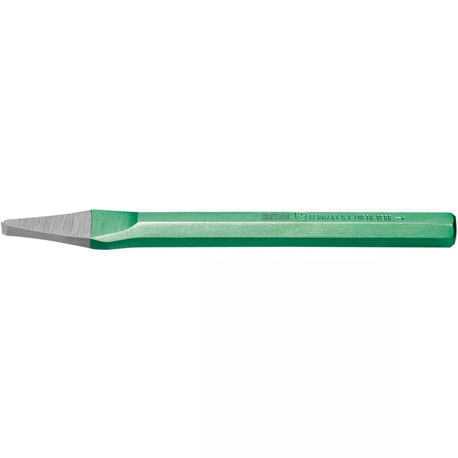 Heyco 01561012521 Cape Chisel with Non-spreading Safety Head, Hex Shaft, 125mm