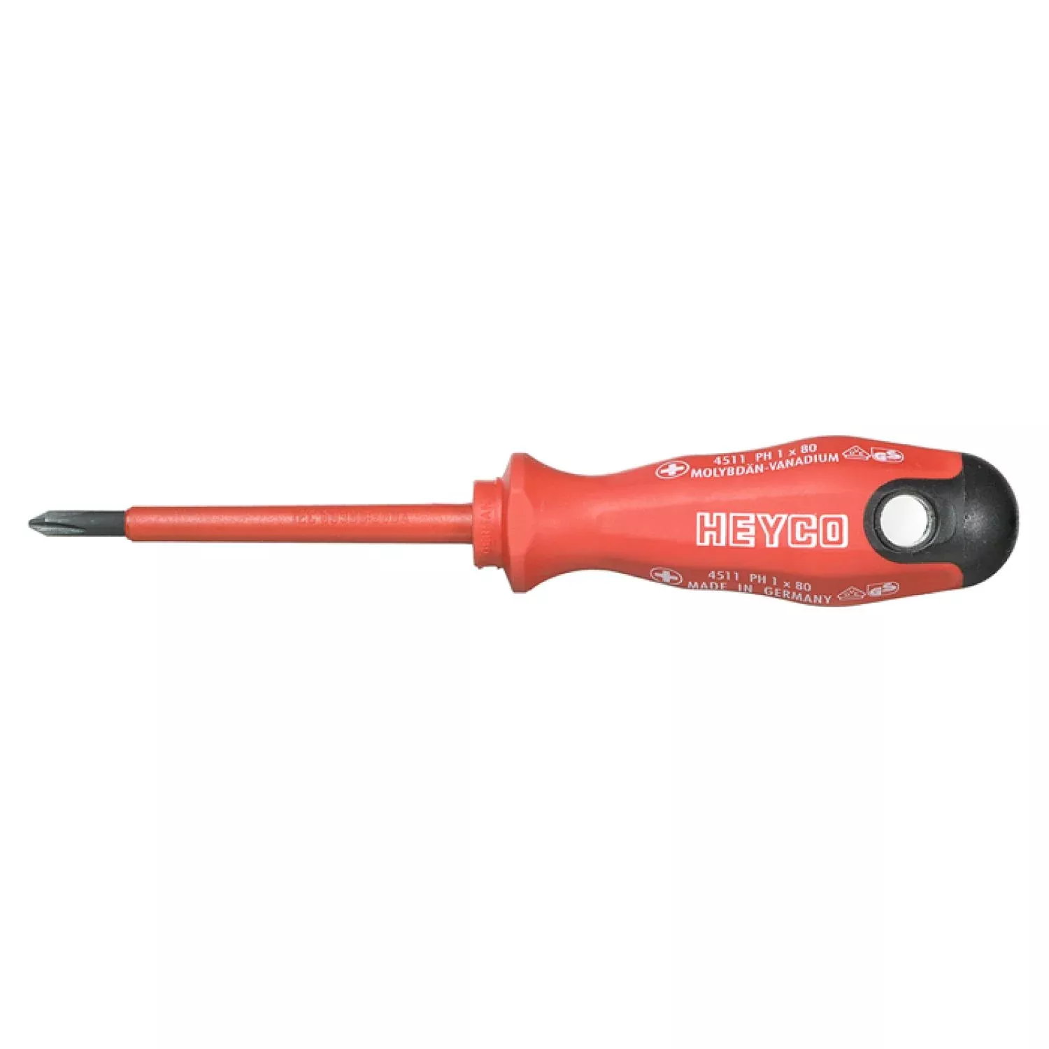 Heyco 04511003033 Insulated VDE Phillips Screwdriver with 2K Handle, #3 Length-260mm