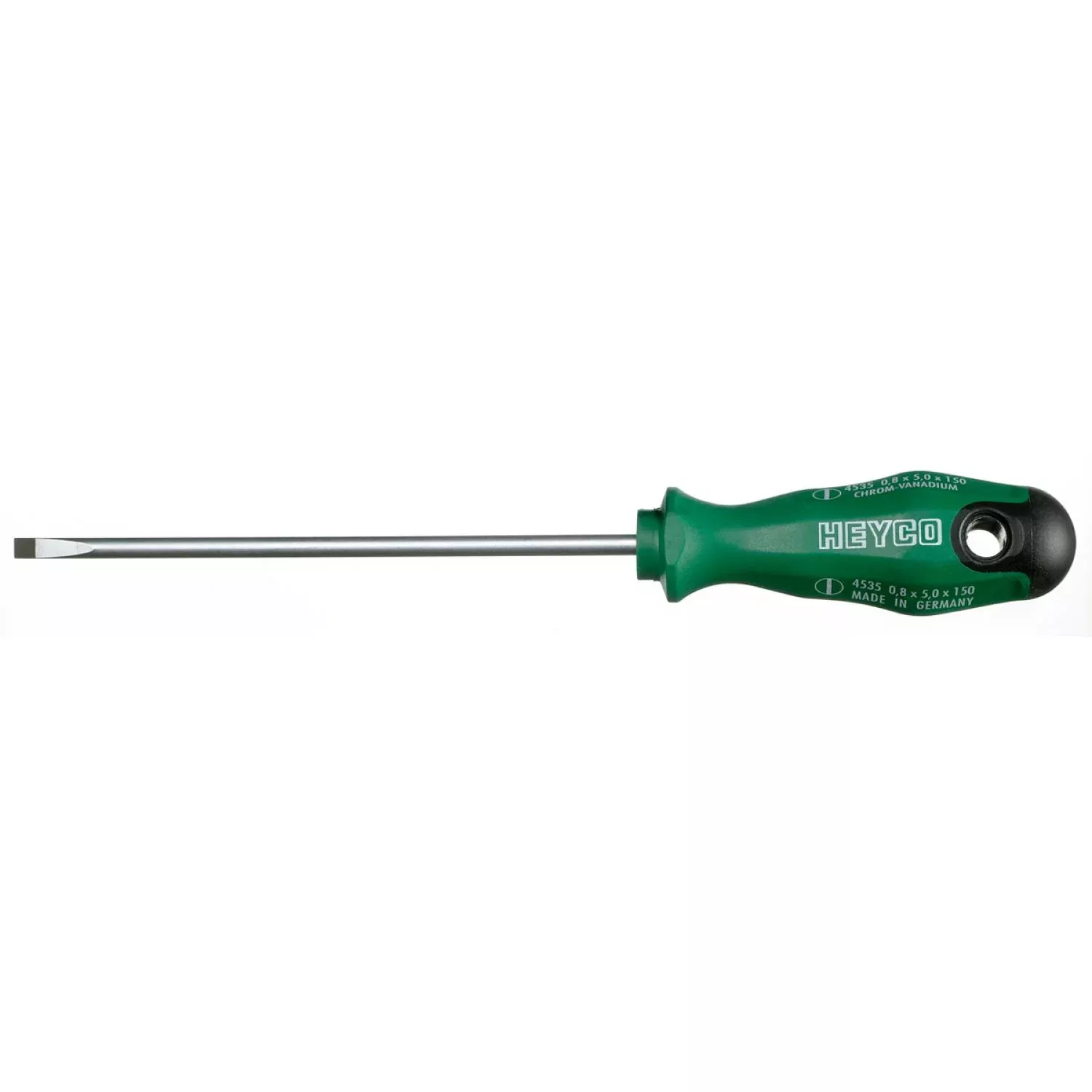 Heyco 04535015080 Slotted Screwdriver with 2K Handle, 5.0 x 150mm