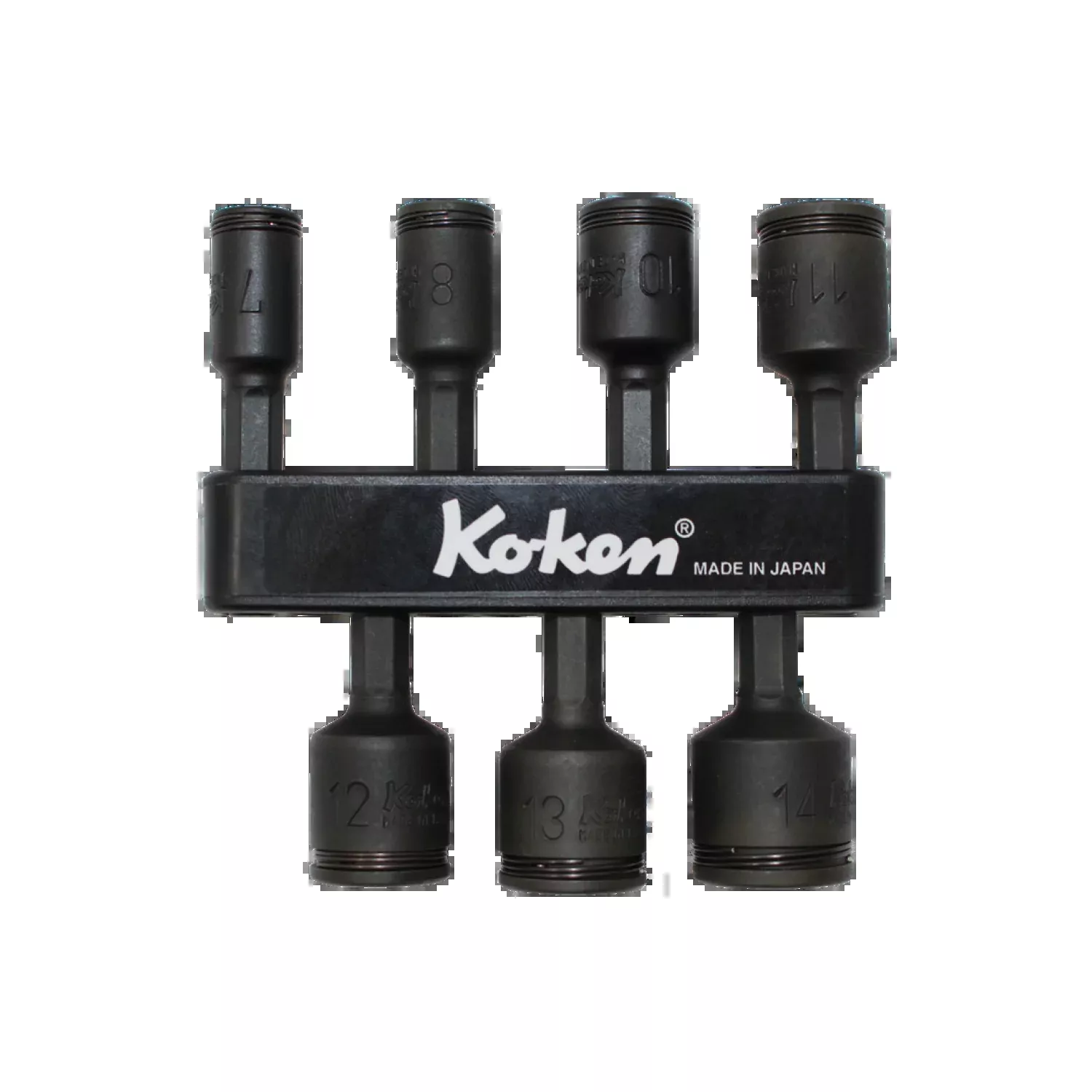 Ko-Ken Tools 113.50(2B)/7 Hex Dr. 7 Impact 6-Point Metric Nut Grip Setter, 1/4", 7 - 14 mm