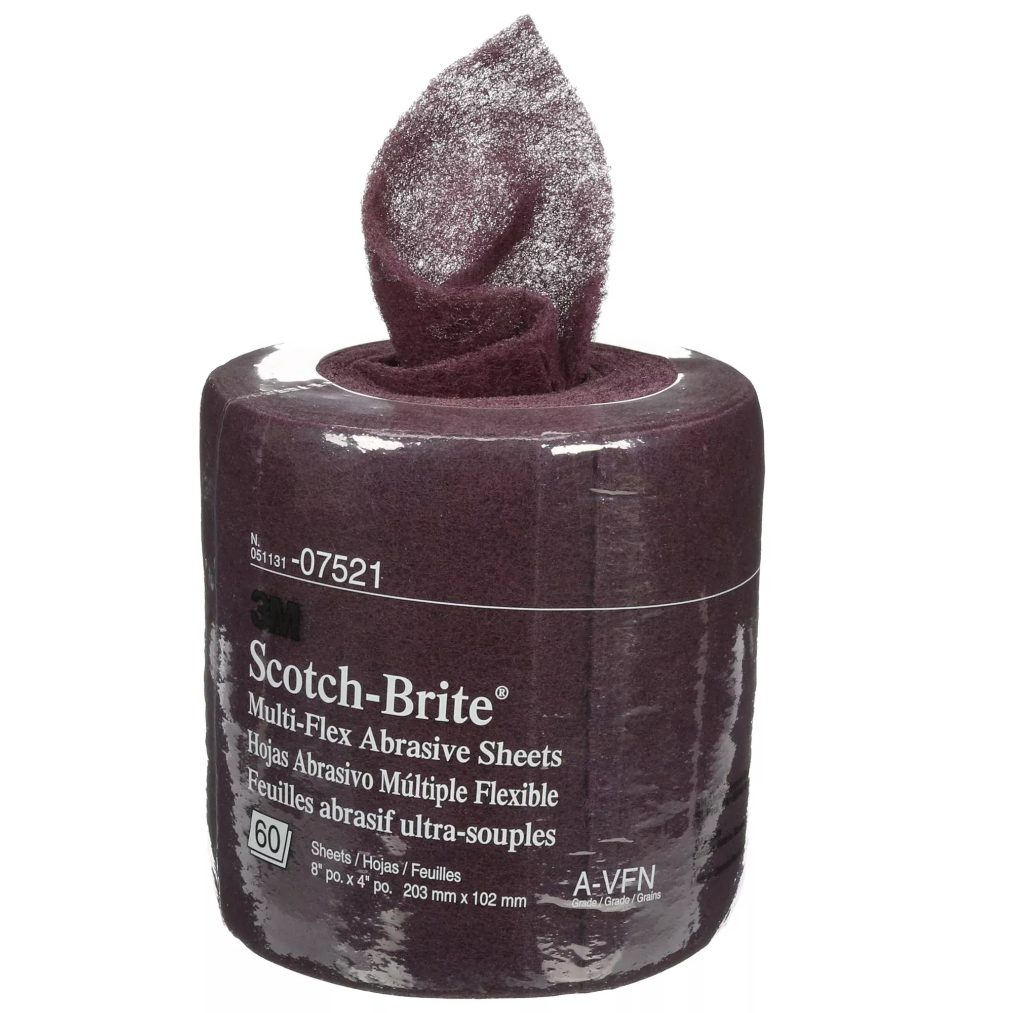 Scotch-Brite Multi-Flex Sheet Roll, MX-SR, 07521, A/O Very Fine, 8 in x20 ft
