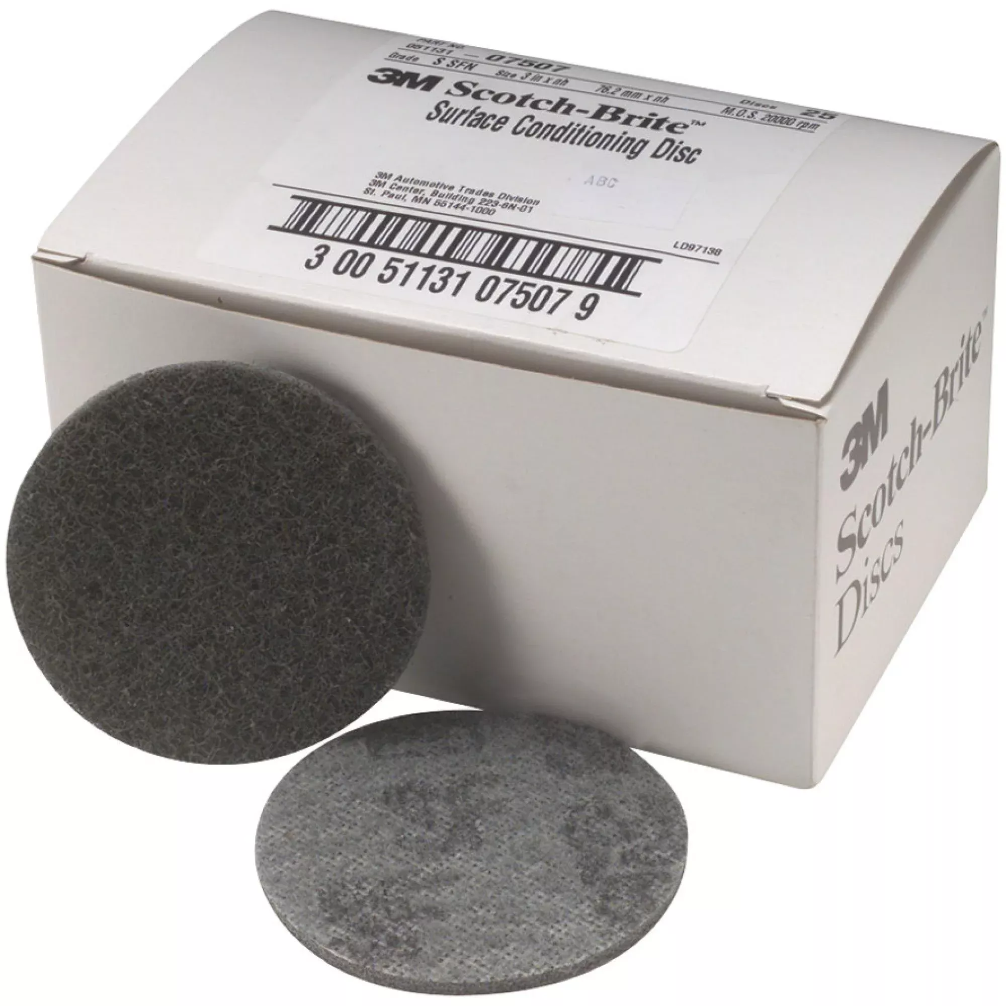 Scotch-Brite Surface Conditioning Disc, SC-DH, 07507, SiC Super Fine, 3in x NH