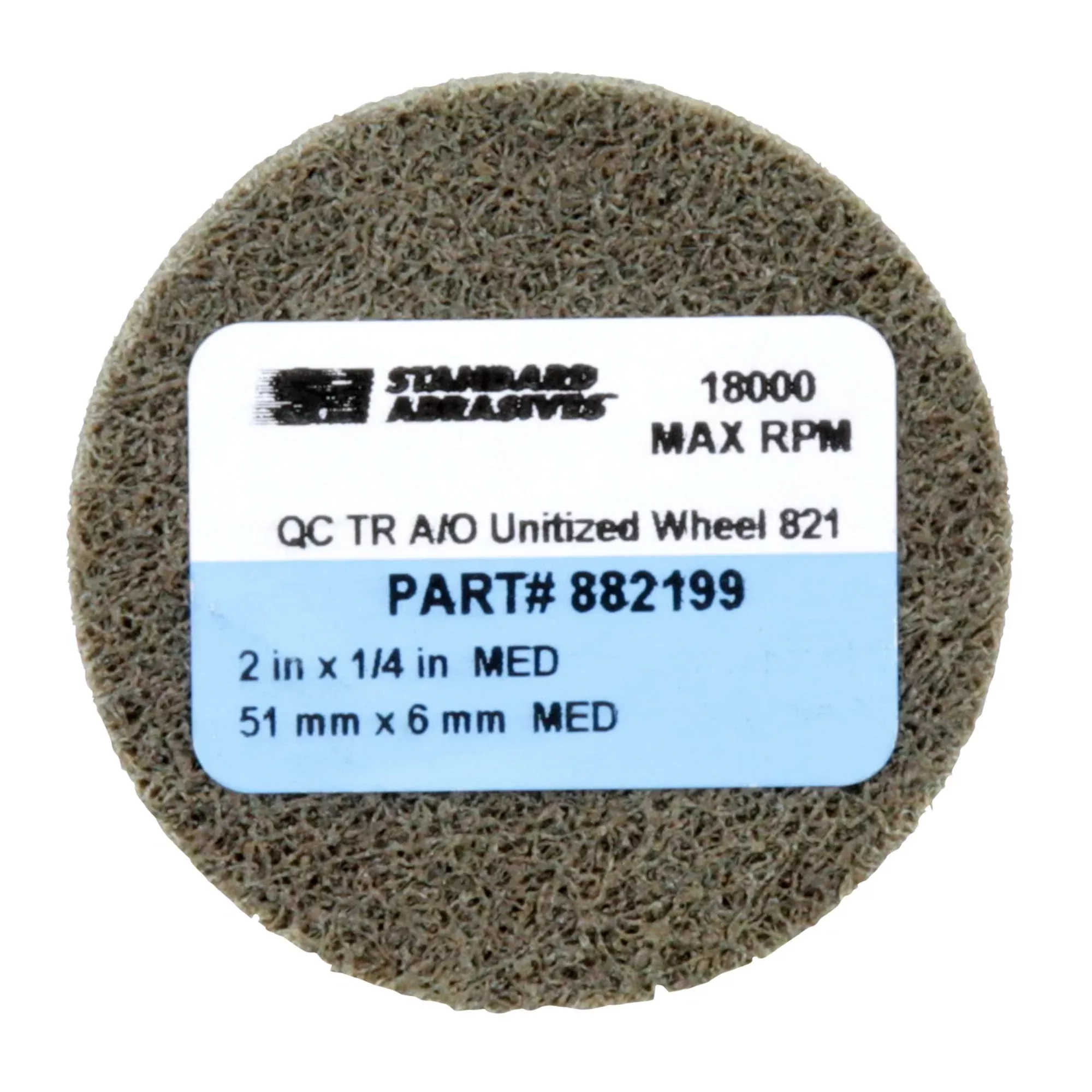 Standard Abrasives Quick Change TR A/O Unitized Wheel 882199, 821 2 inx 1/4 in