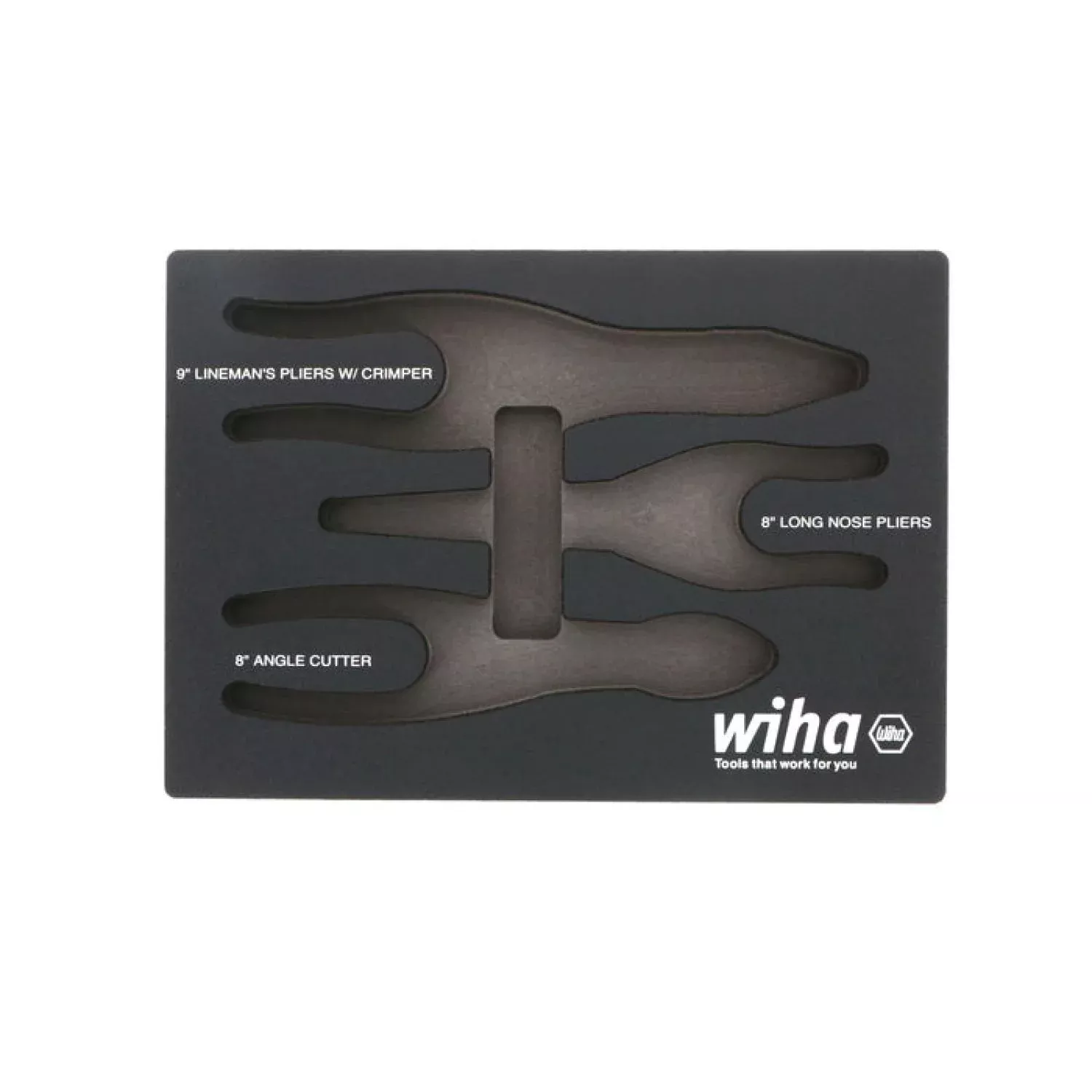 Wiha Tools 93038 Empty Foam Tray for 3 Piece Pliers/Cutter Set