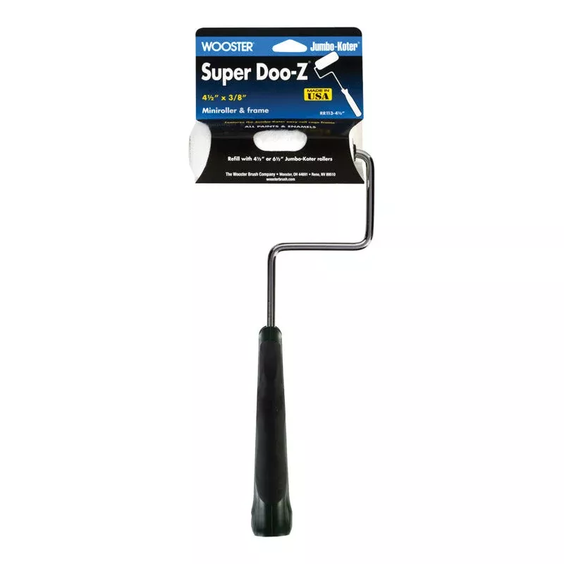 Wooster Super Doo-Z 4-1/2 in. W Mini Paint Roller Frame and Cover Threaded End