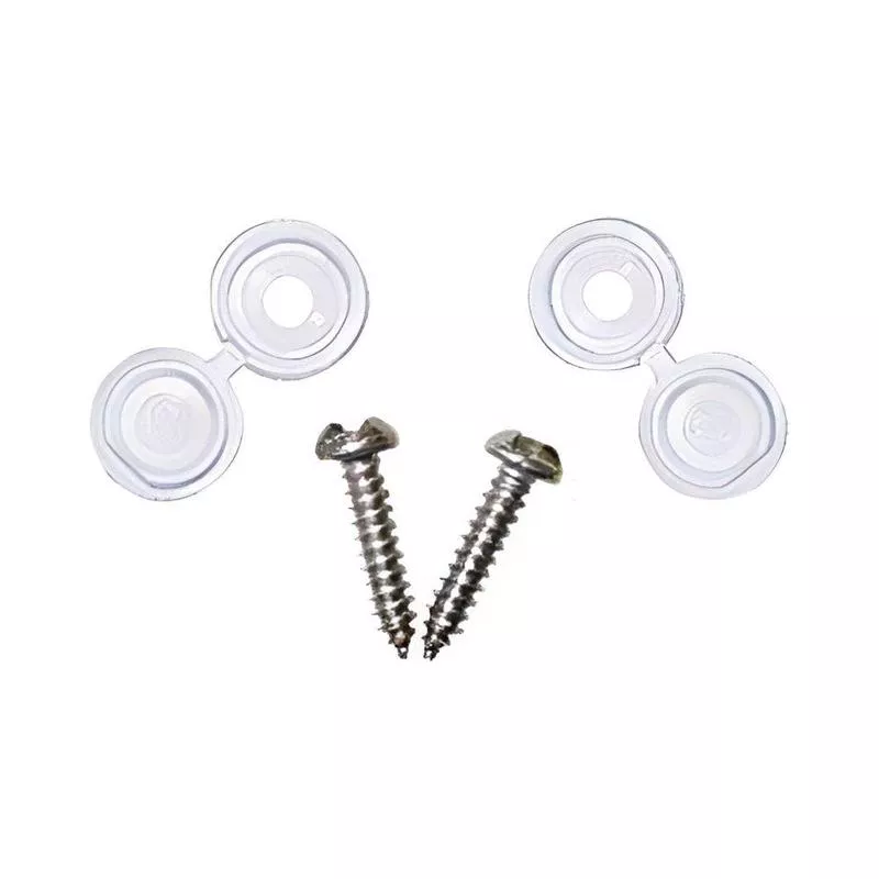 Wot-Nots Number Plate Security Caps & Screws – White
