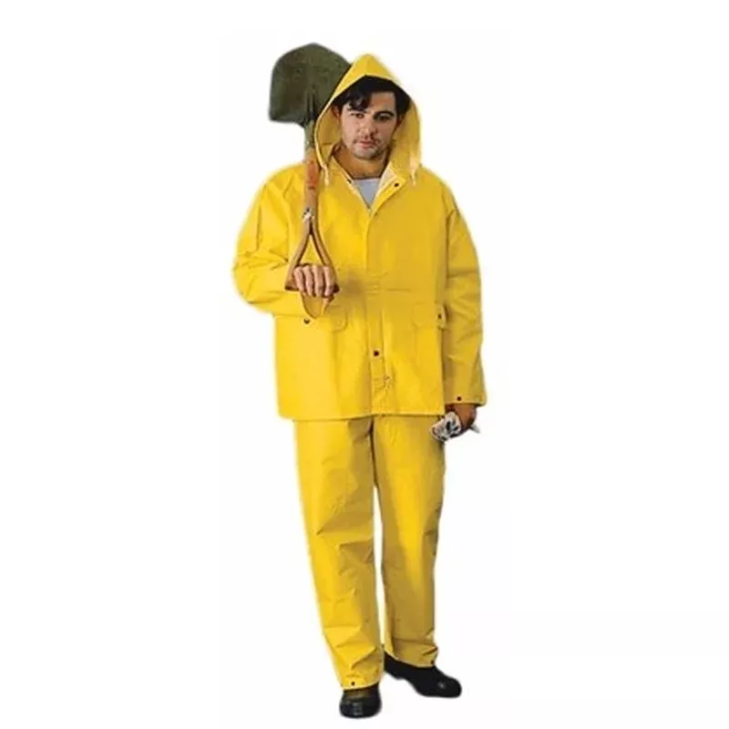 XXL HVY WEIGHT PVC RAINSUIT W/HOOD