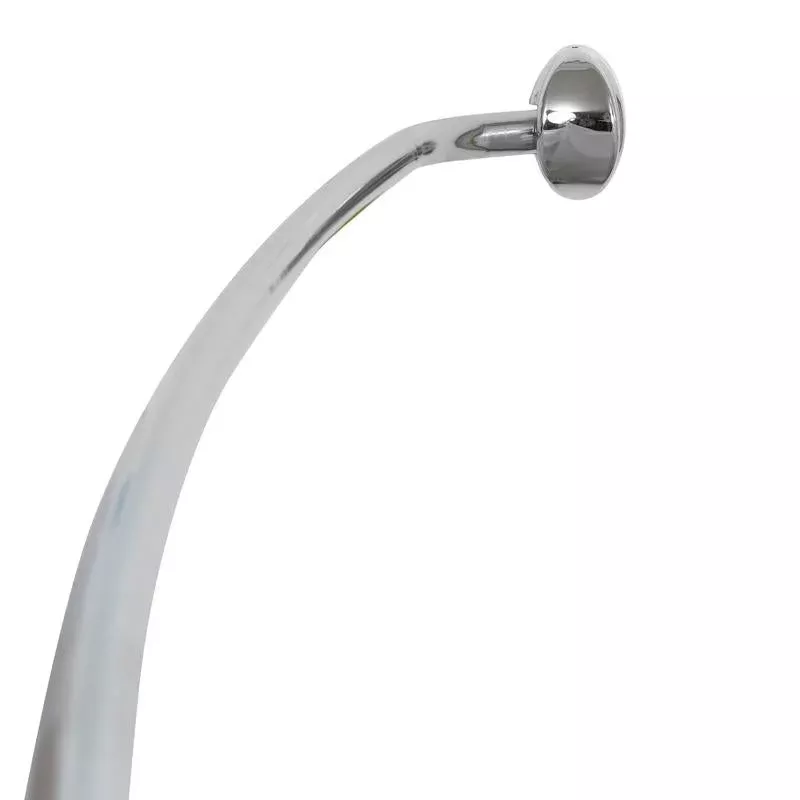 Zenna Home NeverRust Adjustable Curved Shower Rod 72 in. L Chrome