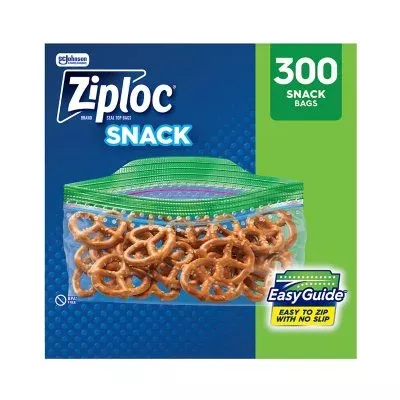 Ziploc Grip ‘n Seal Top Snack Bags, 300 ct.